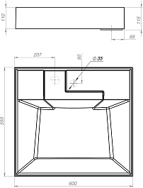 Stella Polare Раковина над стиральной машиной Мирабелла 60х55 белая – фотография-3